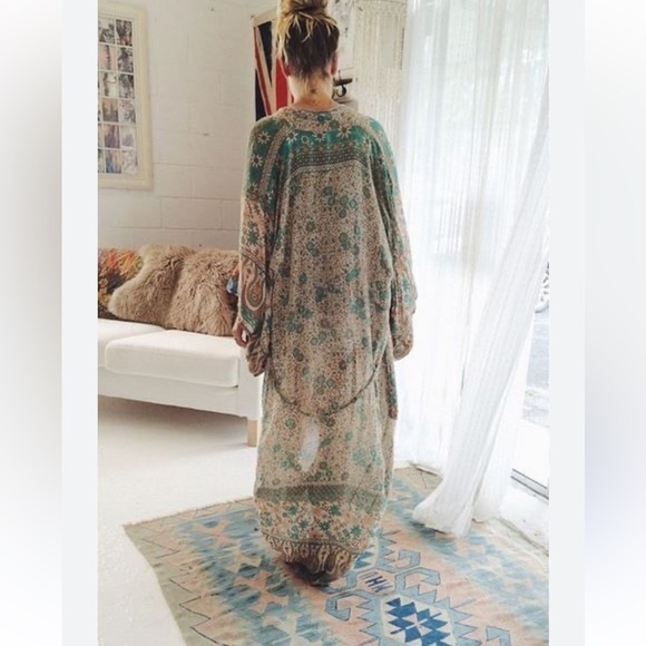 Semi Sheer Bohemian Long Chiffon Duster - Picture 2 of 16